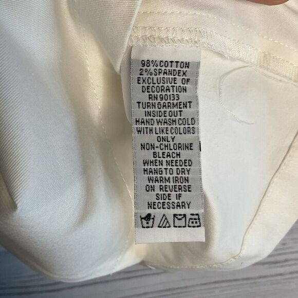 Bob Mackie Women’s M  Zip Zag Embroidered Button Front  White Twill  Jacket*‎ - Picture 7 of 11